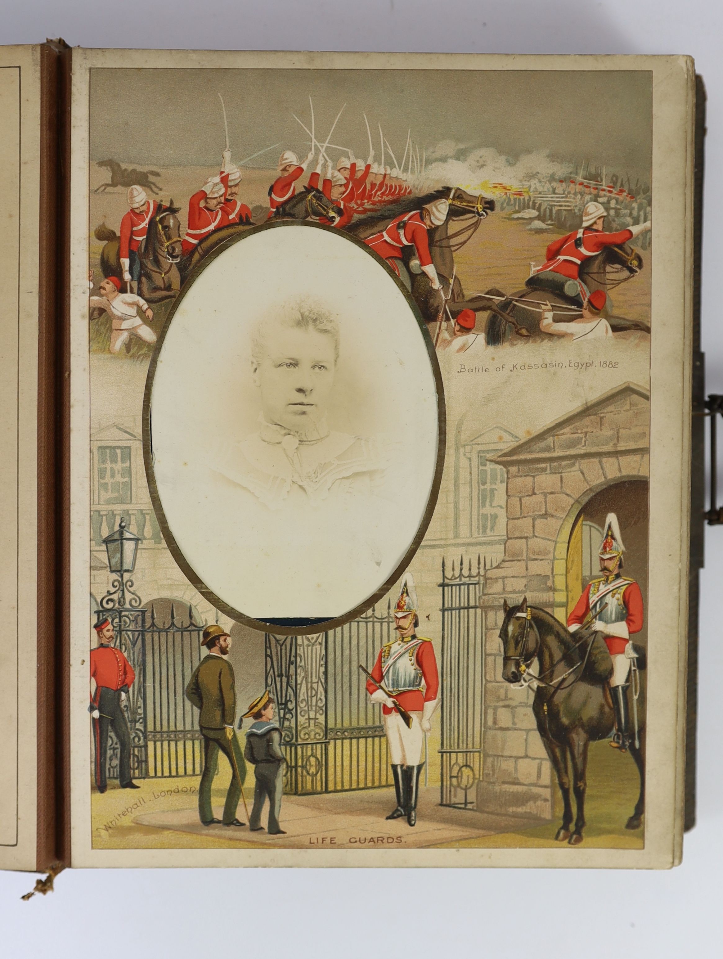 The British Army Album, containing 40 black and white cabinet photographs, lacking musical mechanisms at end; a late 19th century German ‘’Speaking Picture Book’’, with ‘’characteristic voices”, mechanism partly defectiv